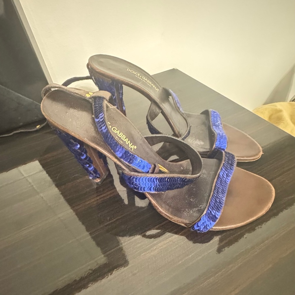 Dolce & Gabbana Shimmering Blue Heels